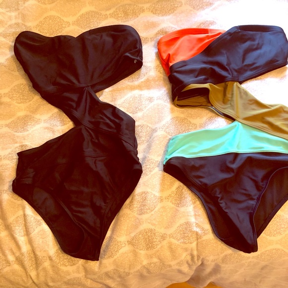 Two Volcom simply seamless; one piece swimsuits - Picture 2 of 6